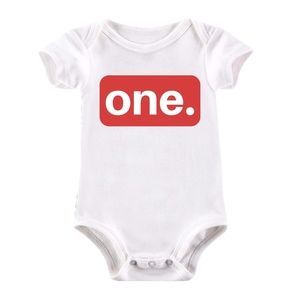 One - Carter's White Bodysuit